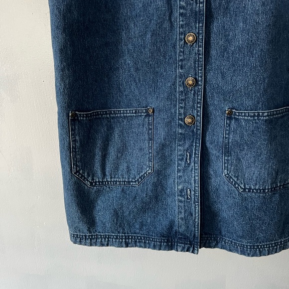 Vintage Denim Button-Up Vest Dress - Picture 5 of 14